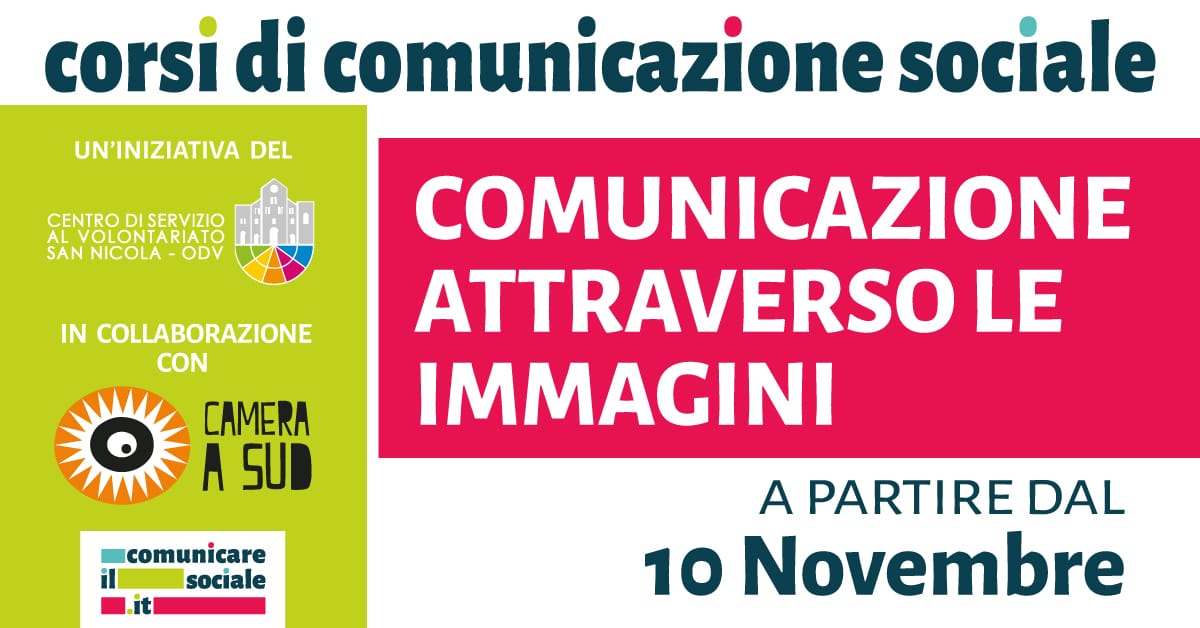 Banner Comunicazione attraverso le immagini CSVSN Camera a Sud 2022