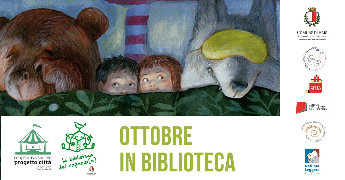 Banner Ottobre nella biblioteca delle ragazze e dei ragazzi Bari