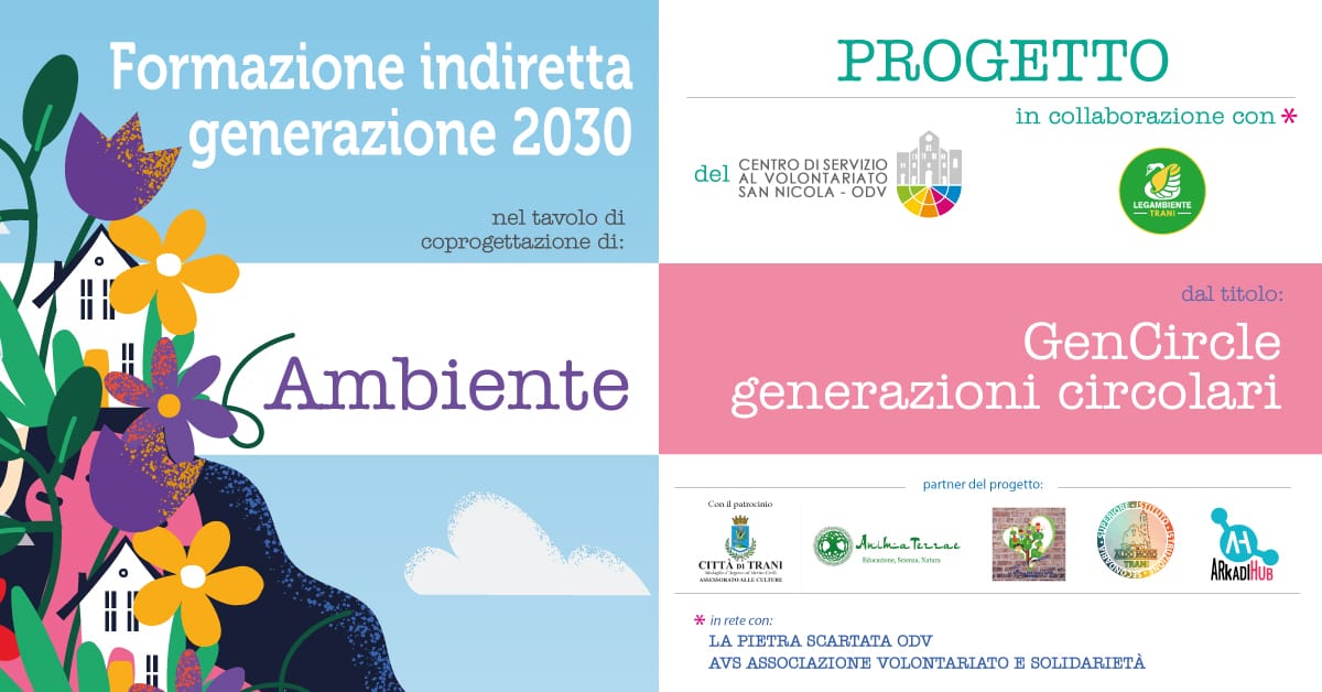 Banner GenCircle generazioni circolari Salute e benessere formazione indiretta CSVSN