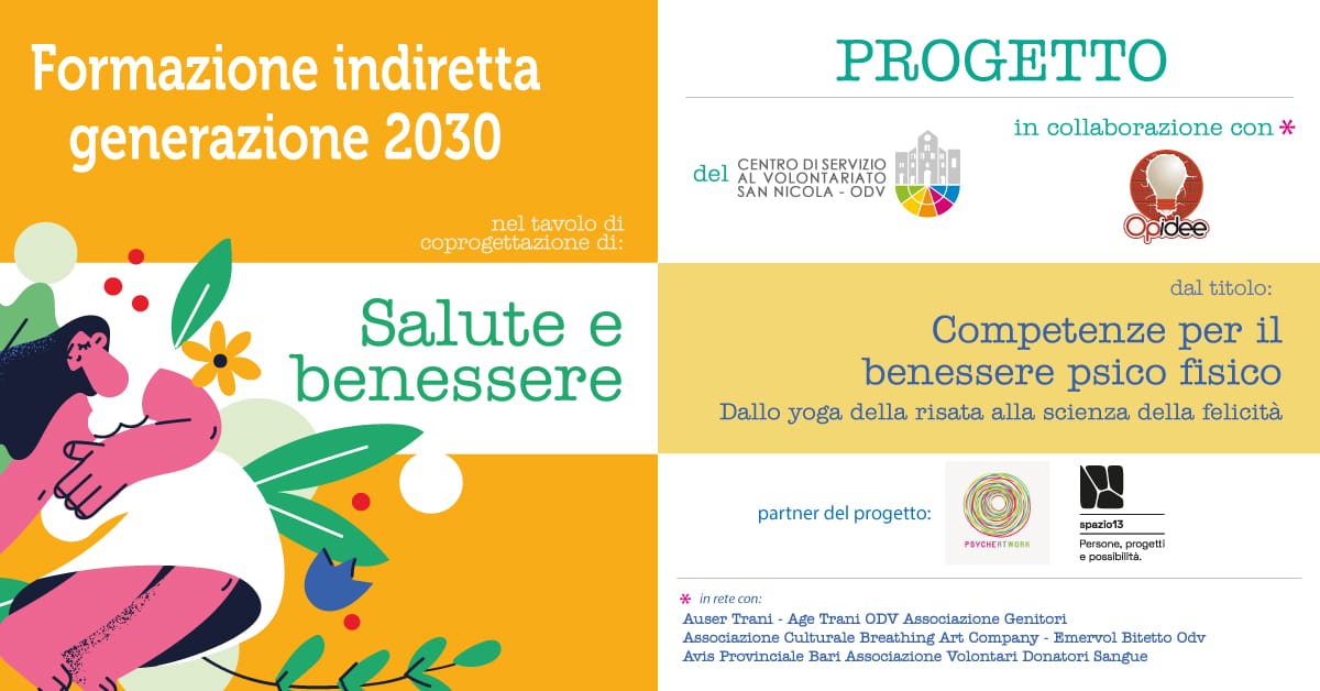 Banner Gibberish Yoga risata Salute e benessere formazione indiretta CSVSN