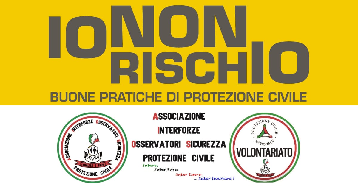 Banner Io non Rischio Aios Protezione Civile