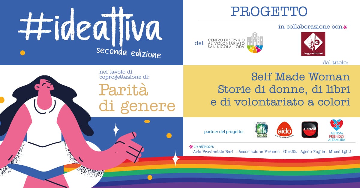 Banner Storie di donne di libri e di volontariato Ideattiva 2022 CSVSN