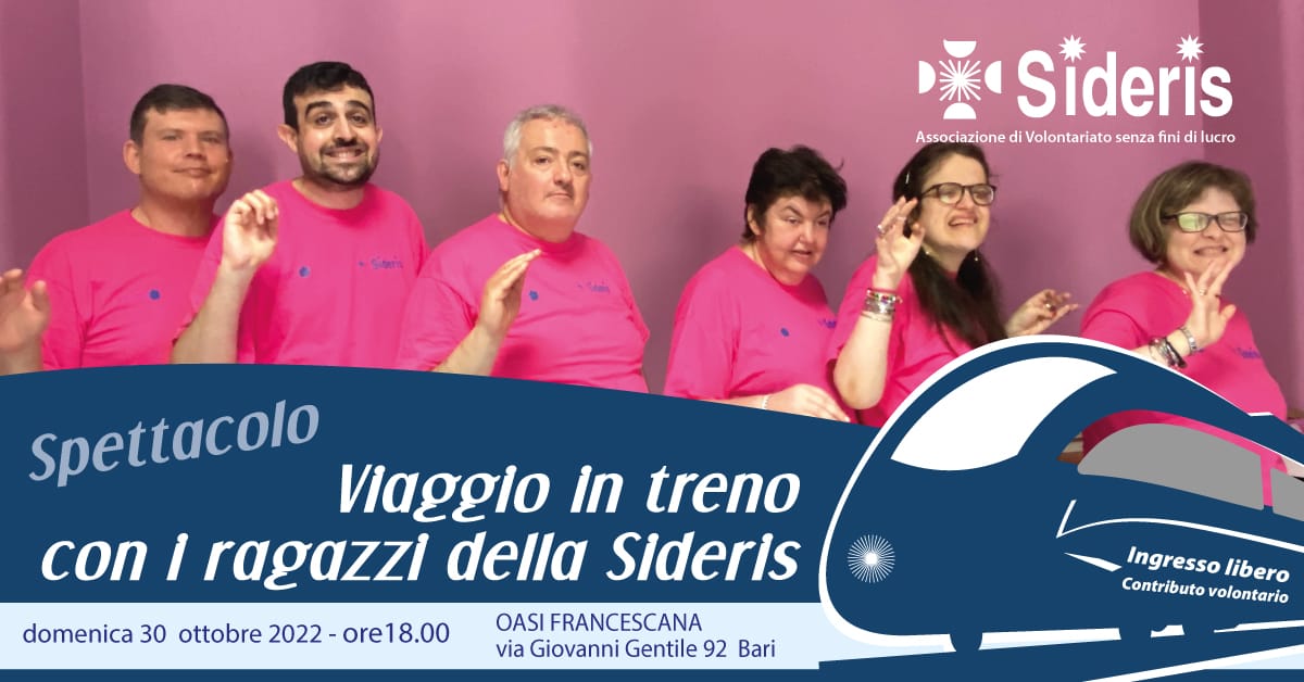 Banner Viaggio in treno con i ragazzi della Sideris