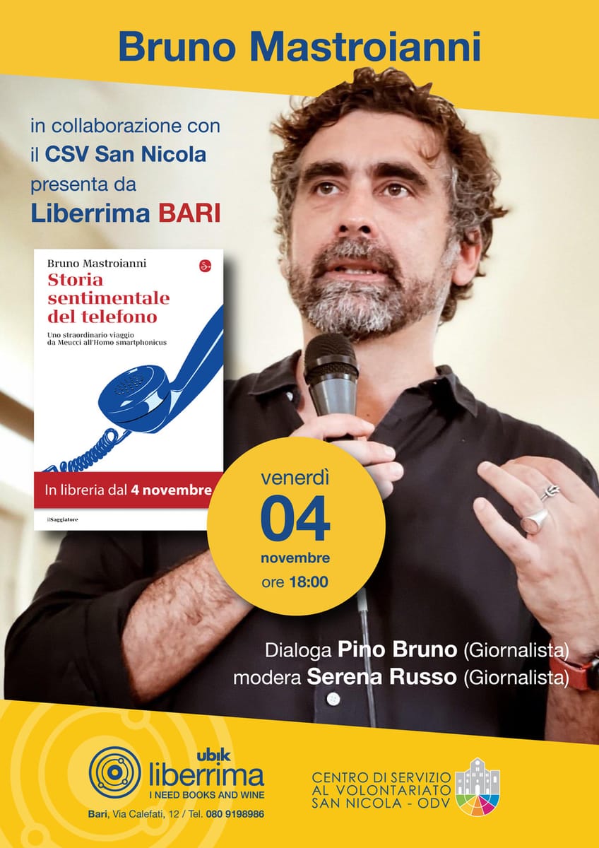Banner v Bruno Mastroianni Storia sentimentale del telefono CSVSN Liberrima-in