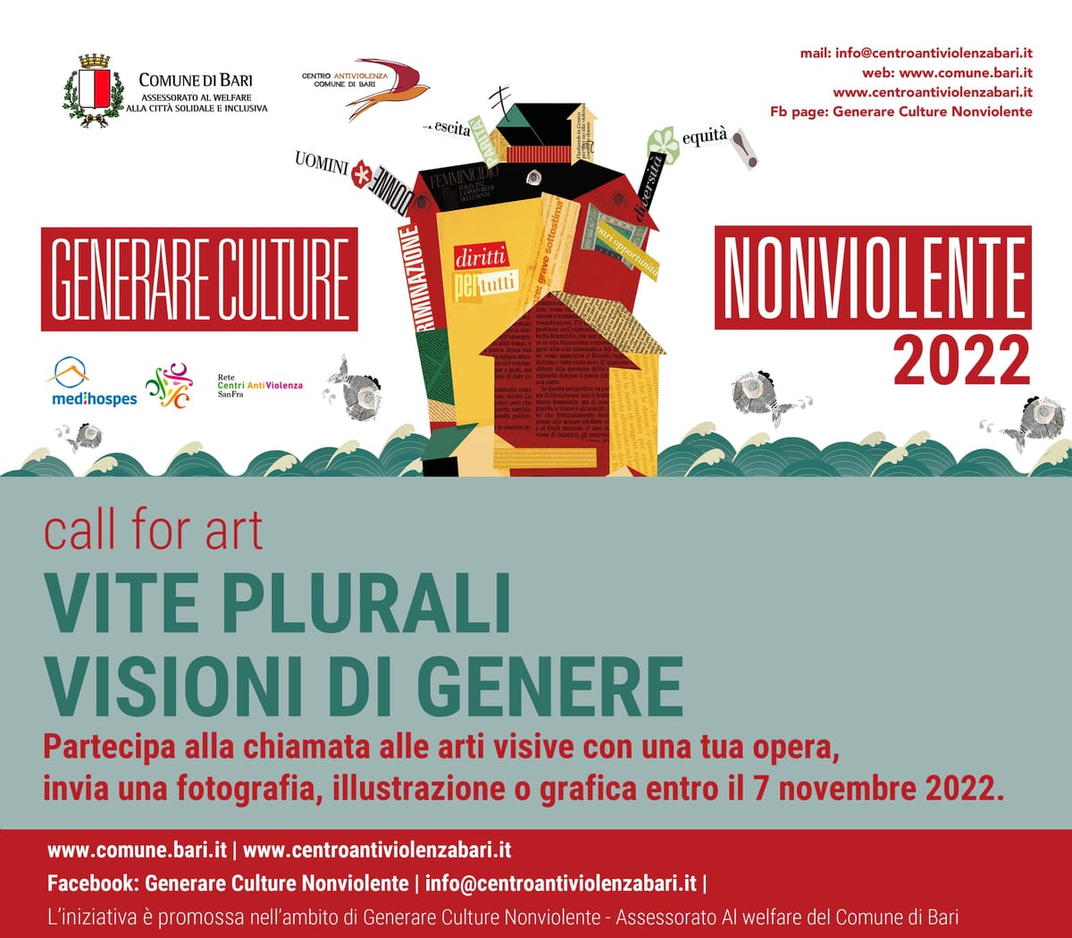 Locandina call for art Vite Plurali. Visioni di genere