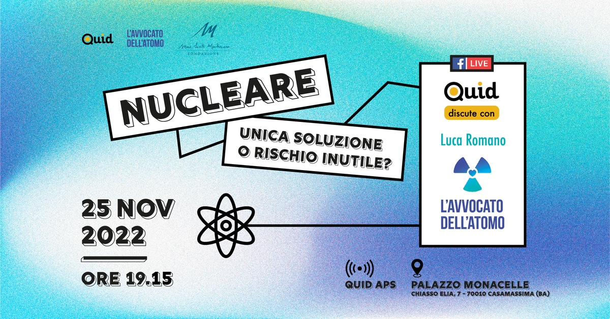 Banner Nucleare soluzione o rischio Quid APS Avvocato dell'Atomo 2022