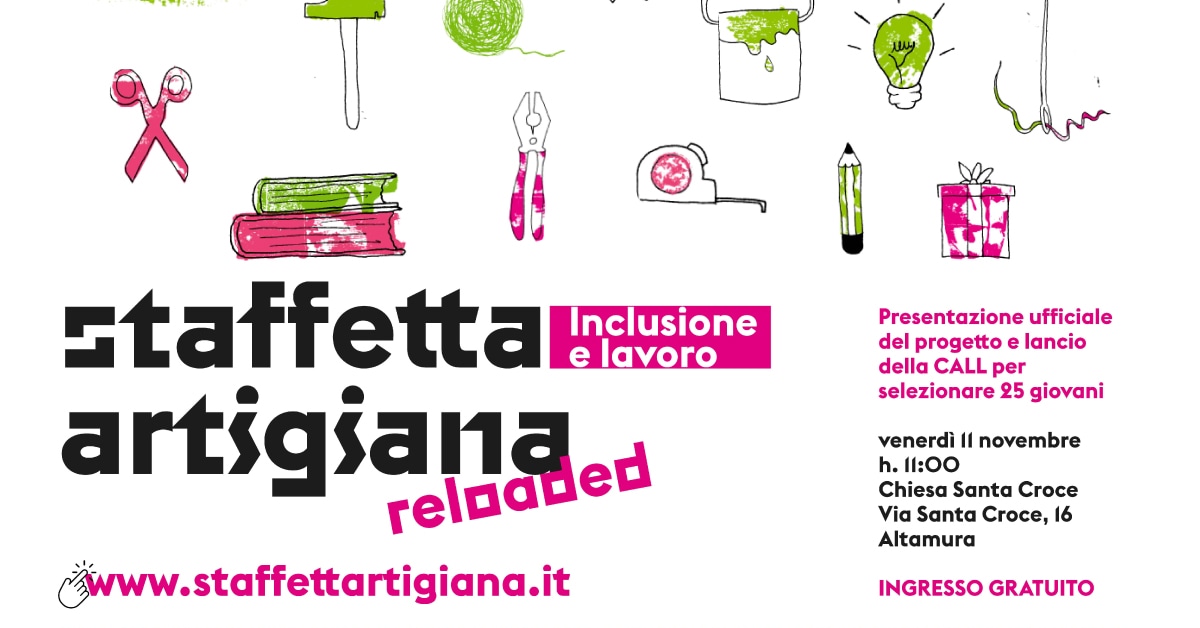 Banner StaffettArtigiana Reloaded inclusione e lavoro o