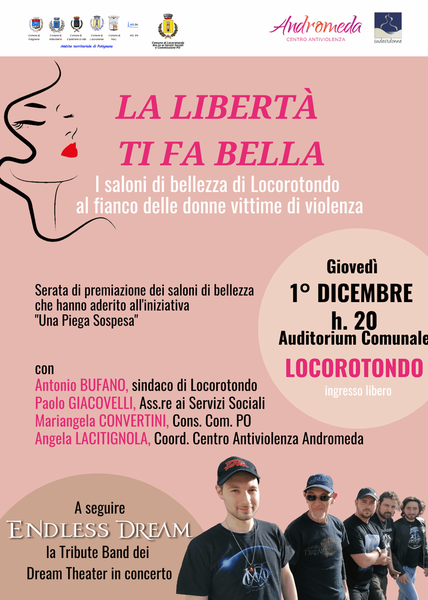 Locandina La libertà ti fa bella Centro Antiviolenza Andromeda 2022