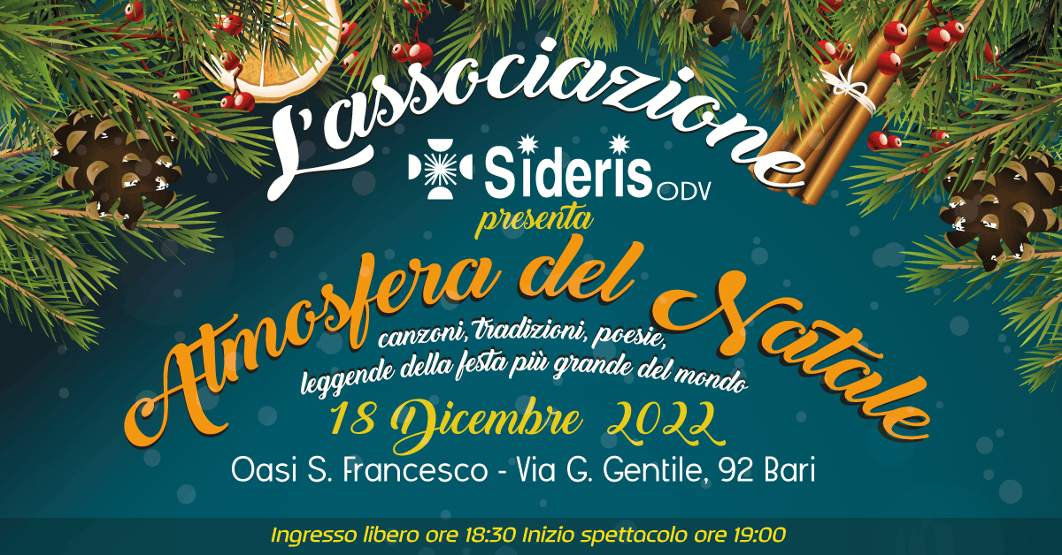 Banner Atmosfera del Natale Sideris OdV 2022