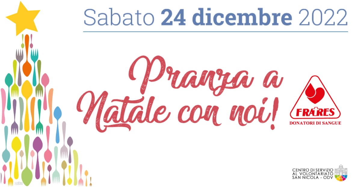 Banner Pranzo Vigilia di Natale senza dimora Fratres Bari