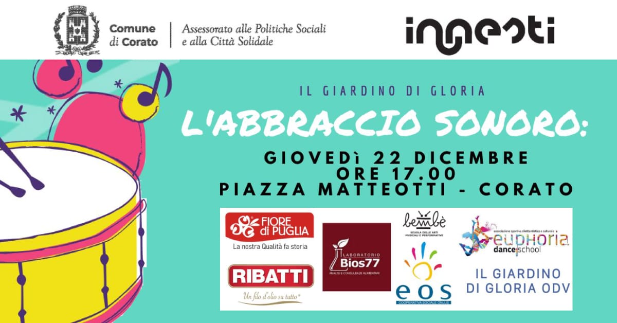 Banner Spettacolo musicale bambini e bambine Il Giardino di Gloria OdV Corato 2022
