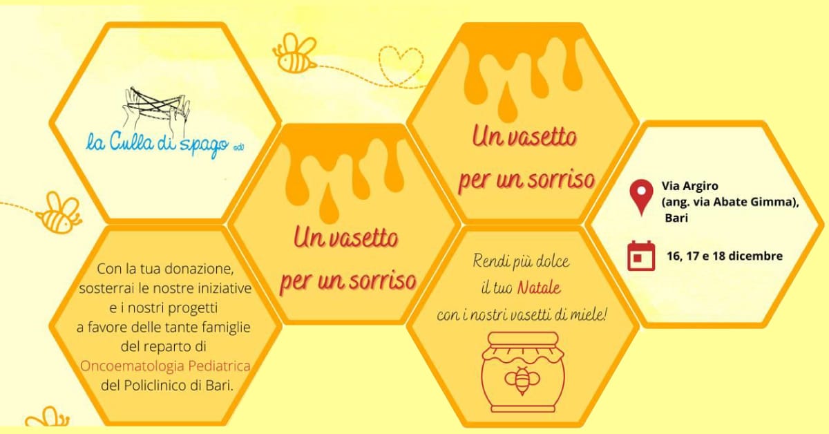 Banner Un vasetto per un sorriso 2022 La Culla di Spago OdV