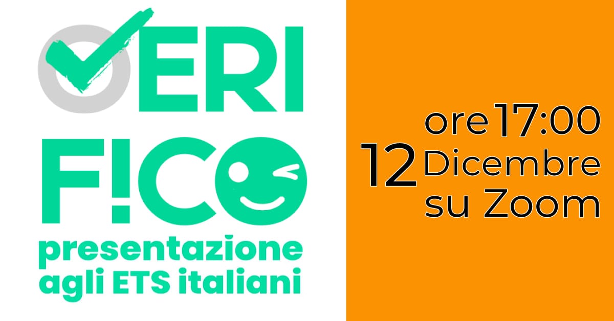 Banner presentazione VERIF!CO CSVnet 2022