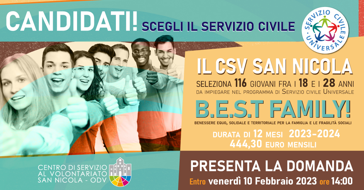 banner SERVIZIO CIVILE UNIVERSALE 2023 CSV San Nicola