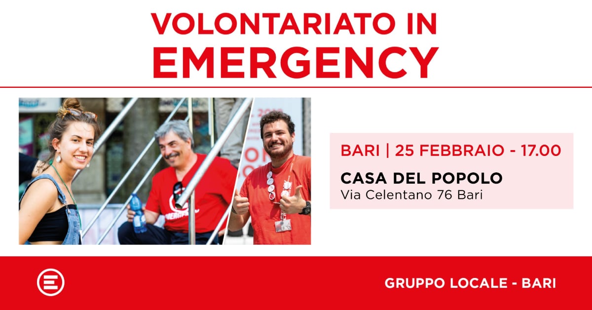 Banner Giornata accoglienza nuovi Volontari Emergency