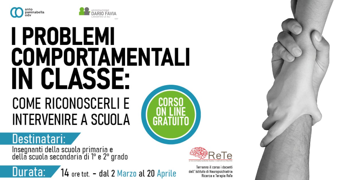 banner I problemi comportamentali in classe Anto Paninabella OdV