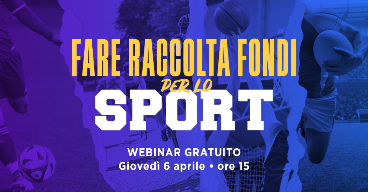 Banner Festival Fundraising webinar Fare raccolta fondi per lo Sport