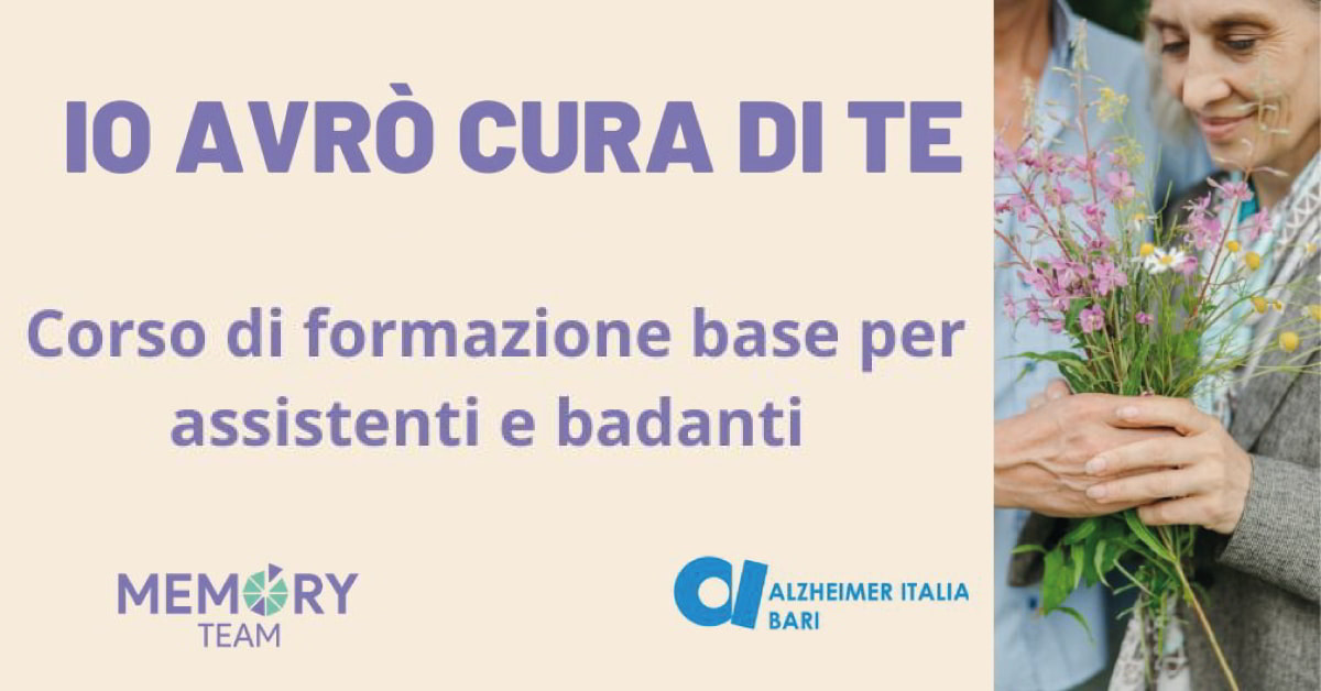Banner Memory Team ETS corso assistenti badanti avrò cura di te