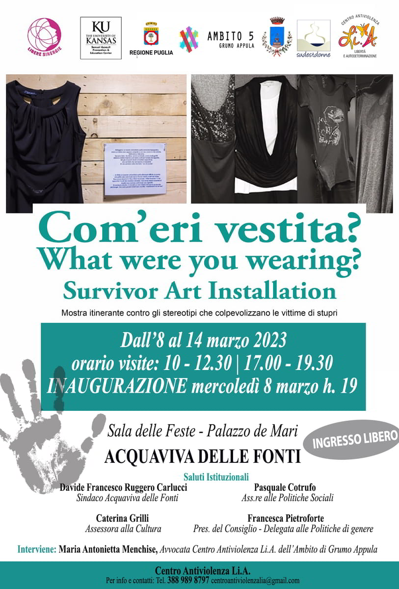 Locandina Com'eri vestita Acquaviva delle Fonti