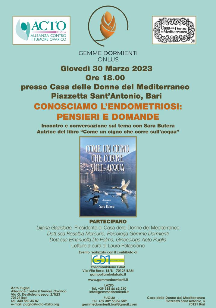 Locandina incontro Conosciamo endometriosi Gemme Dormienti