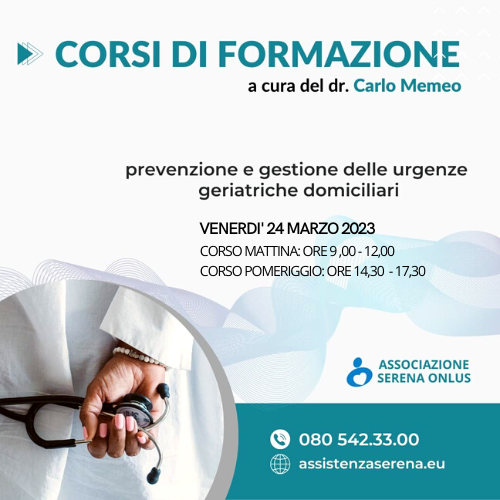 Serena OdV Prevenzione e gestione delle urgenze geriatriche domiciliari