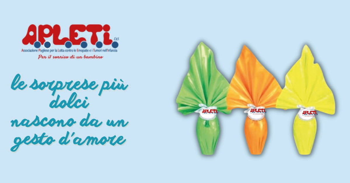 banner APLETI raccolta fondi Pasqua 2023