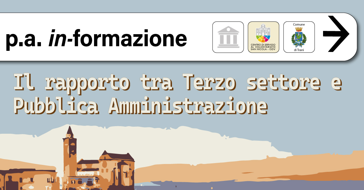 Banner PA in Formazione rapporto Terzo settore e Pubblica Amministrazione