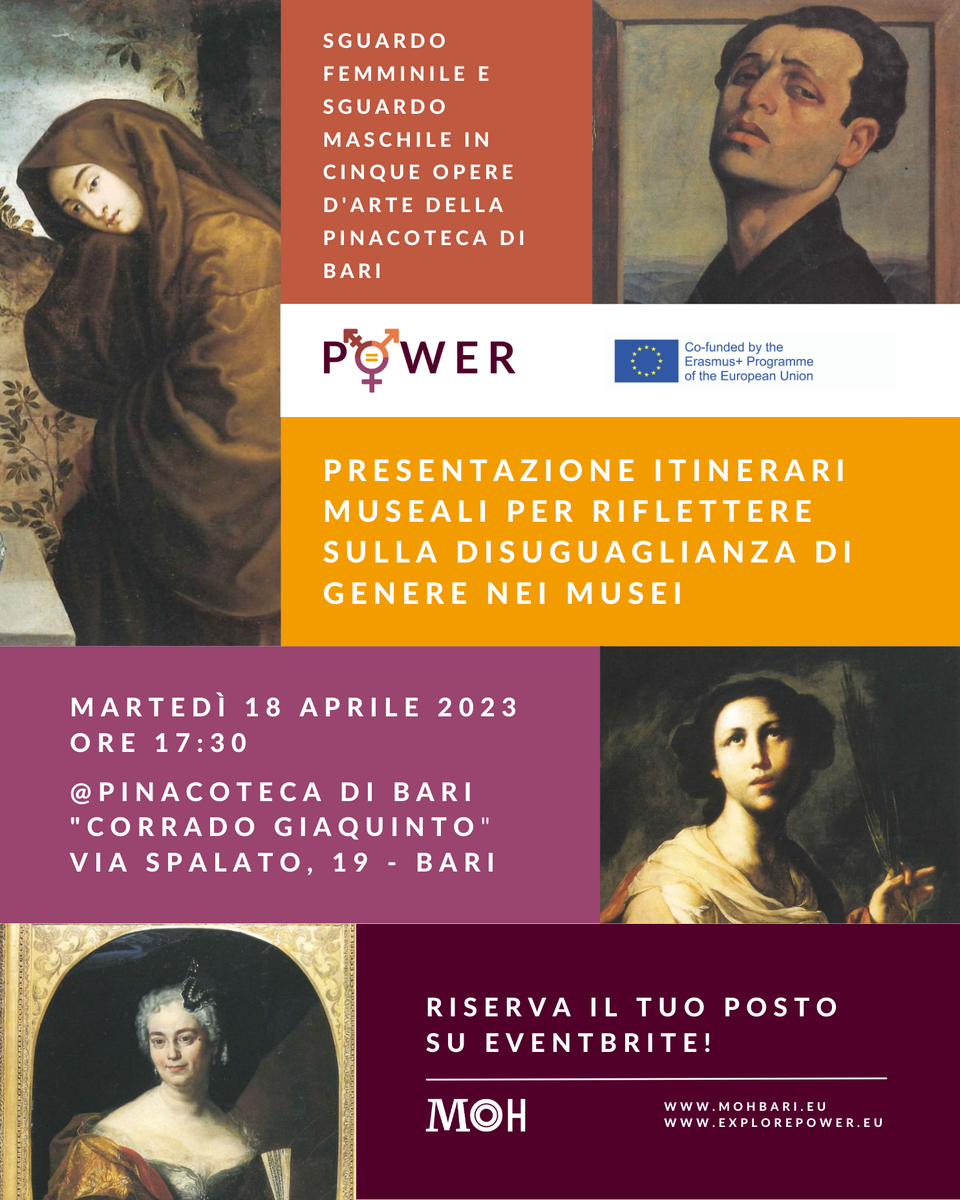 Banner Pinacoteca Corrado Giaquinto sguardo femminile vs sguardo maschile MOH