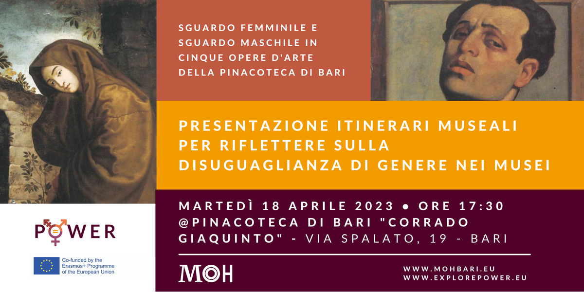 Banner Pinacoteca Corrado Giaquinto sguardo femminile vs sguardo maschile MOH