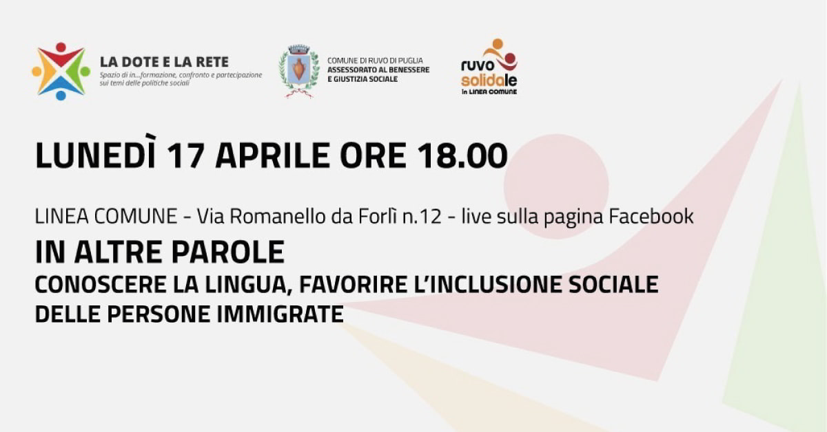 Incontro Assessorato Benessere Ruvo di Puglia favorire inclusione persone immigrate