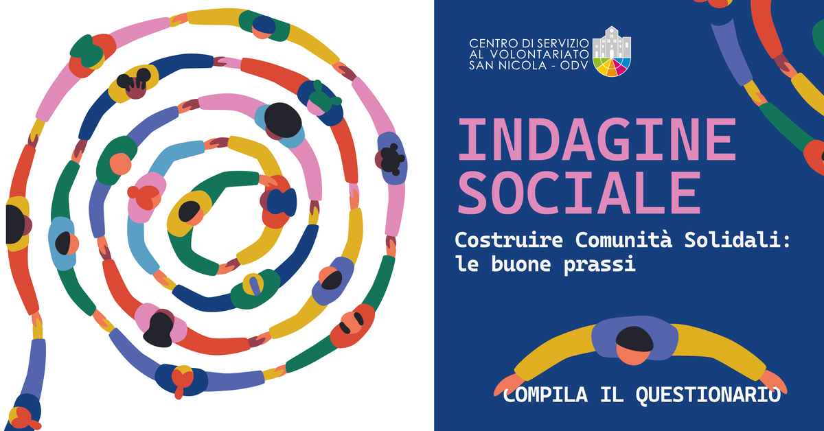Banner CSVSN Indagine sociale Costruire Comunità Solidali buone prassi