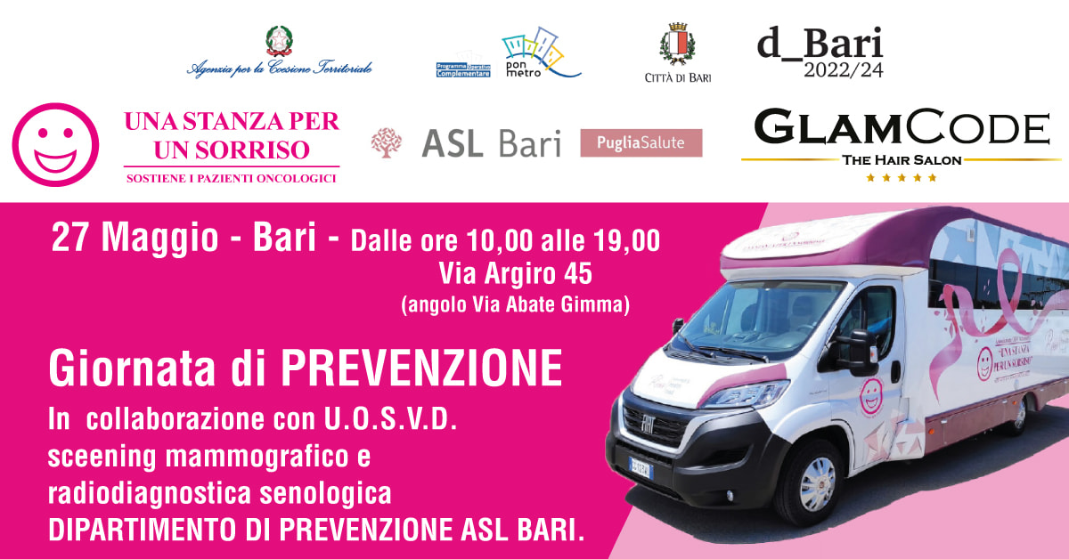 Banner Una stanza per un sorriso screening mammario prevenzione