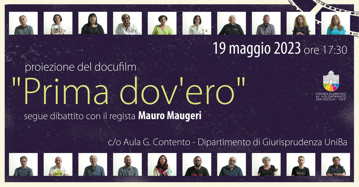 Banner proiezione docufilm Prima dov'ero futuro distopico