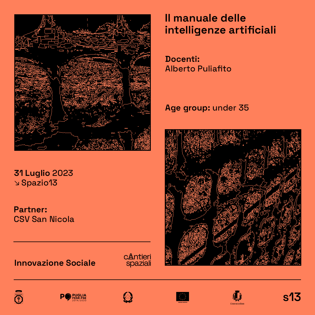 Formazione CSVSN Spazio13 Cantieri spaziali il manuale delle intelligenze artificiali