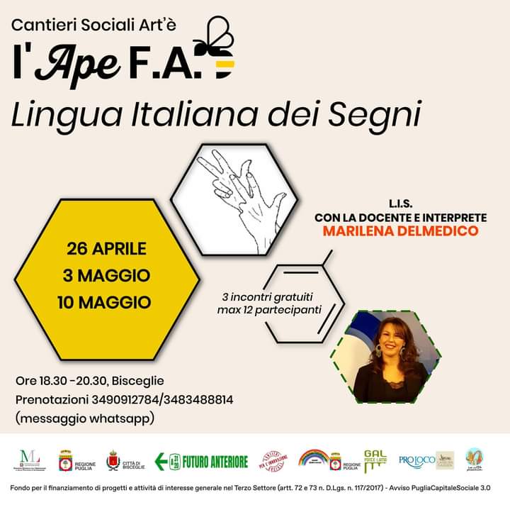 APS A31-20 Futuro anterior Laboratorio alfabetizzazione LIS Lingua dei segni ital
