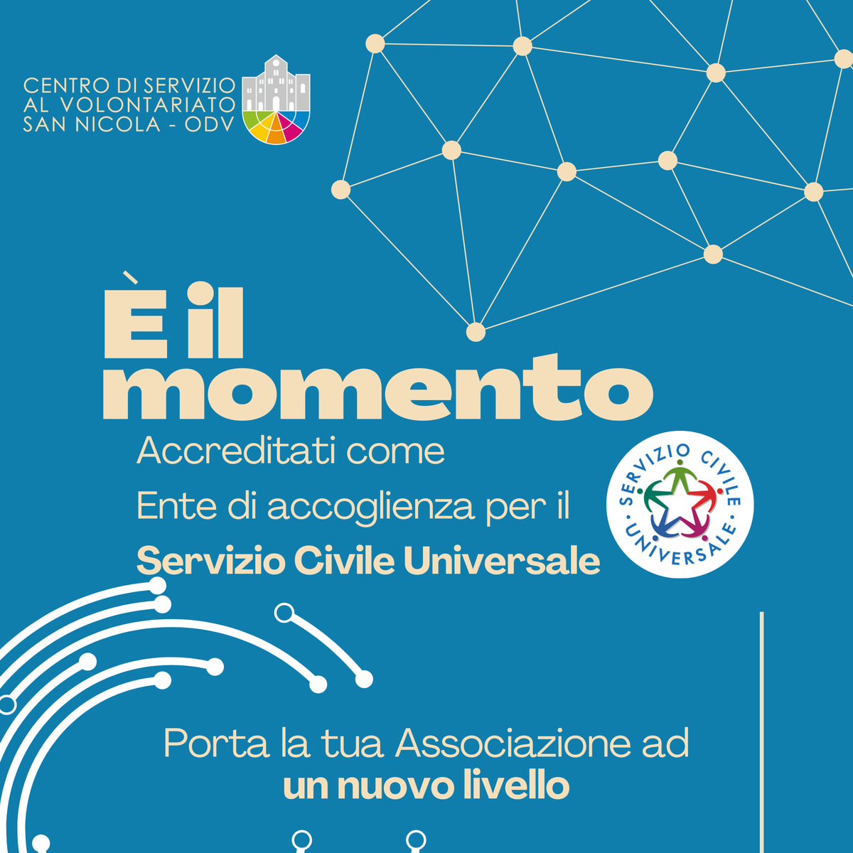 Accreditati come Ente di accoglienza con la Rete per il Servizio Civile Universale del CSVSN
