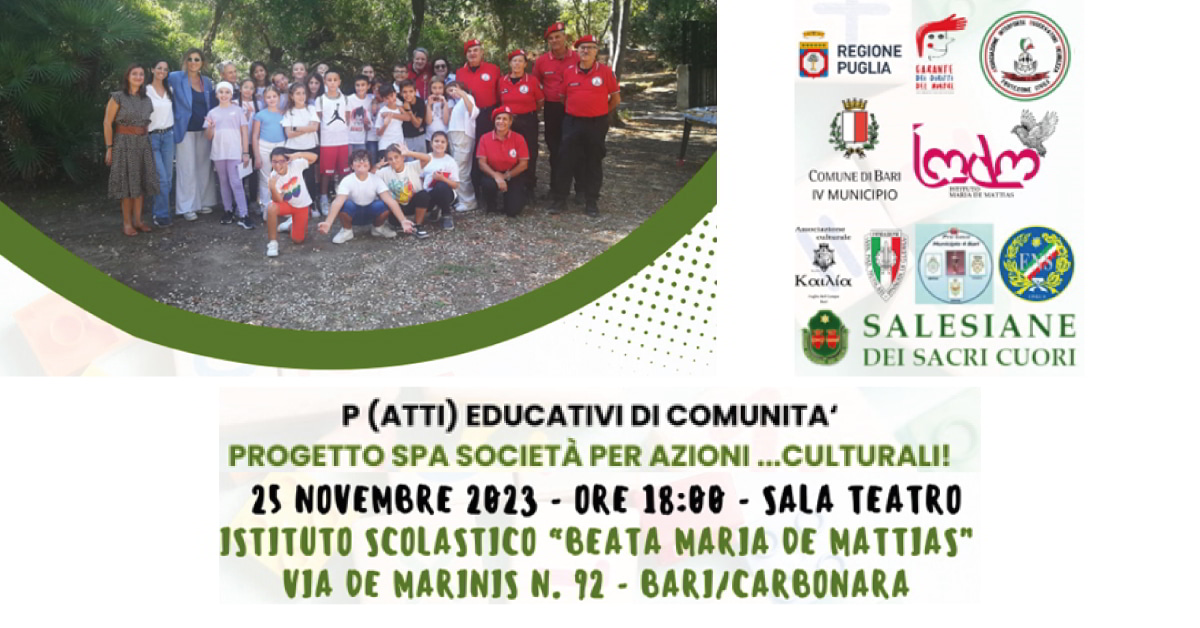 Banner AIOS Patti educativi comunità Società Azioni Culturali