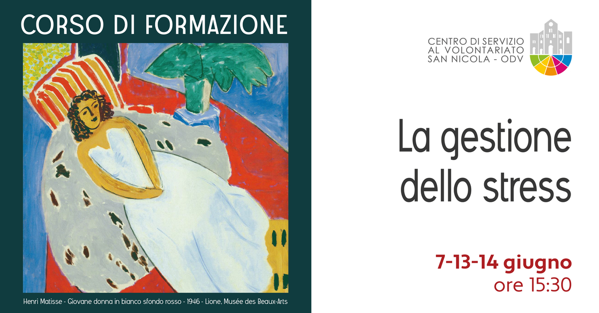 Banner Formazione CSVSN La gestione dello stress