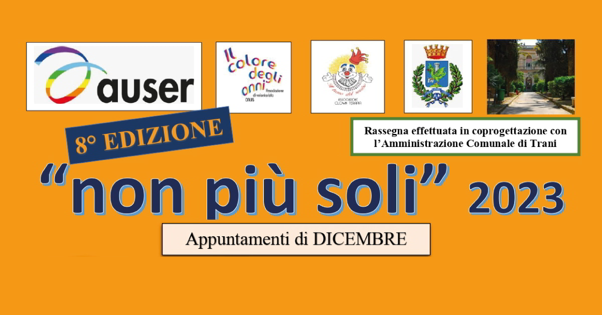 Banner Non più soli 2023 Auser Trani