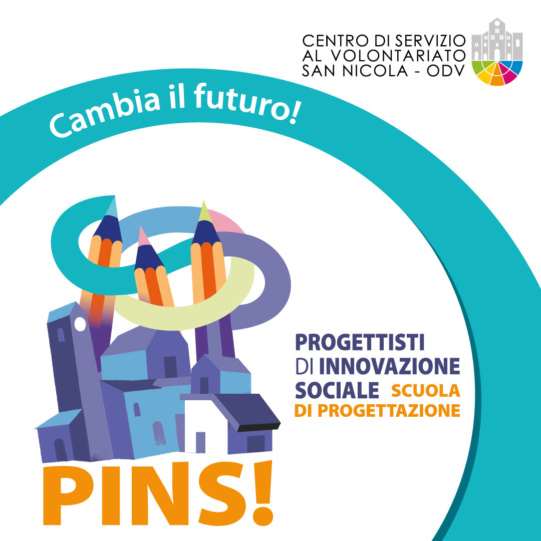 Banner PINS Scuola Progettisti Innovazione Sociale CSV San Nicola