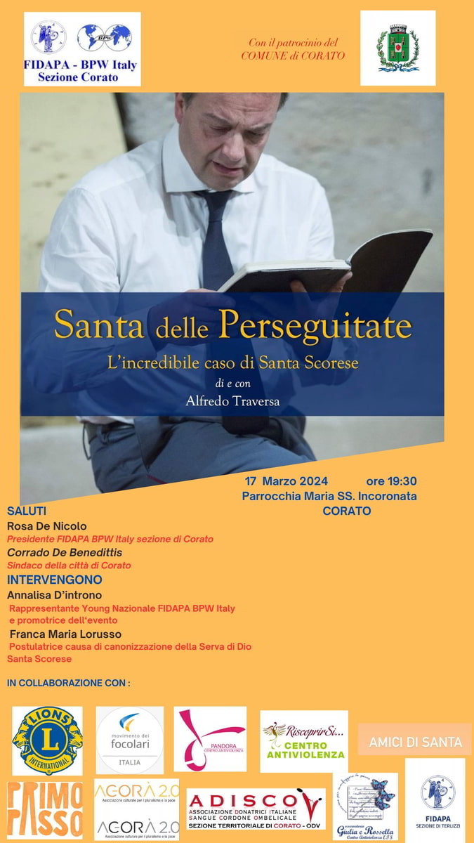 Corato storia Santa Scorese FIDAPA BPW Italy