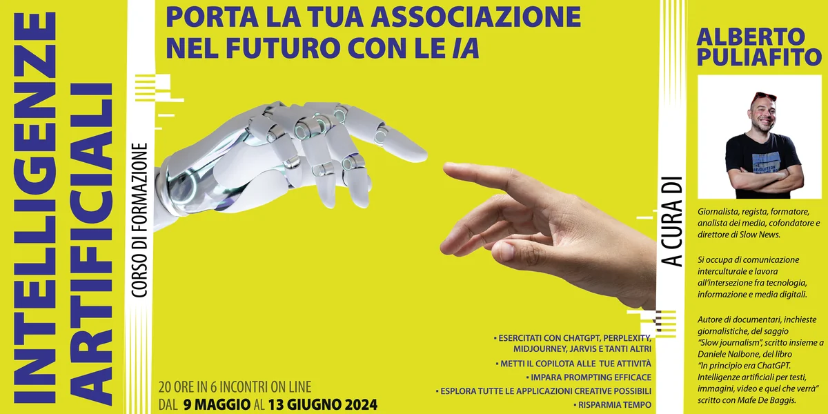 Corso formazione CSVSN Intelligenze Artificiali Alberto Puliafito