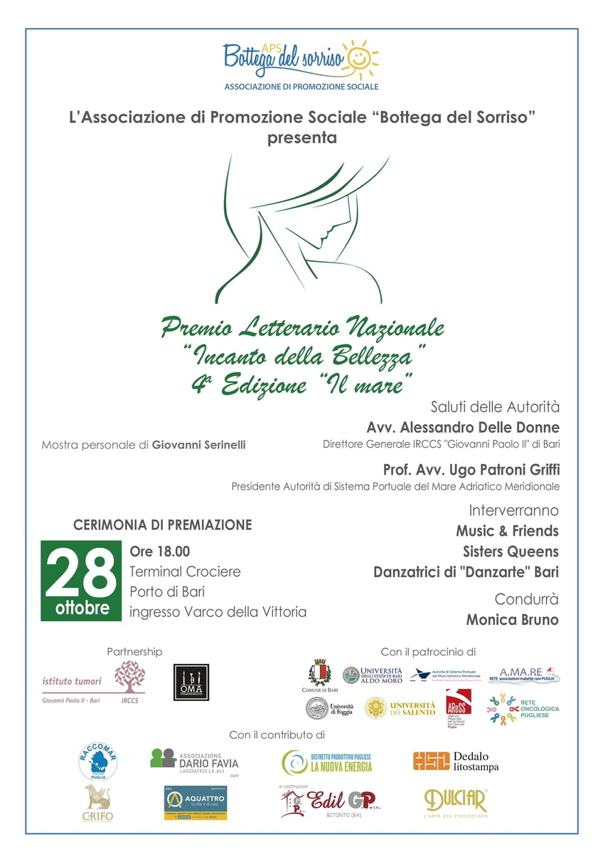 Locandina Premio Letterario Incanto bellezza Bottega Sorriso