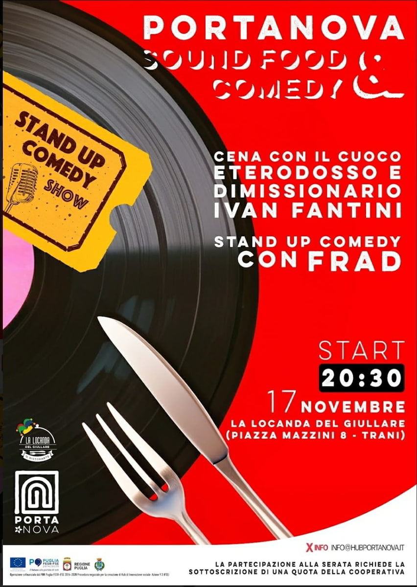 Locandina portanova sound food and comedy