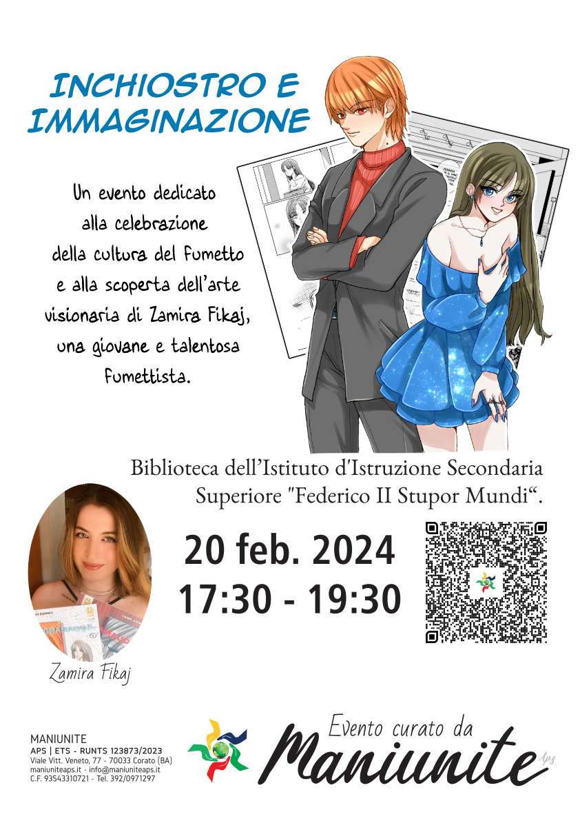 Maniunite APS Inchiostro Immaginazione fumettista Zamira Fikaj