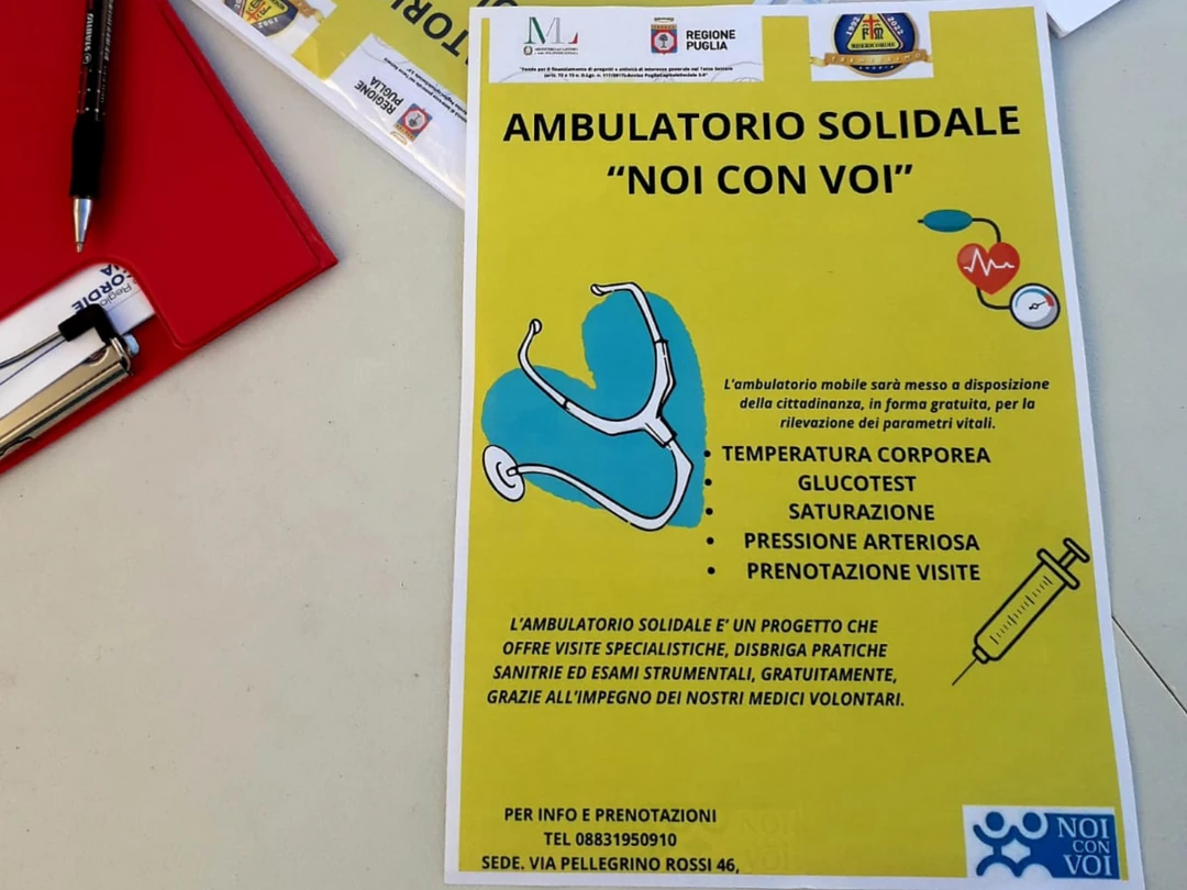 Durante i mesi estivi, la Confraternita di Misericordia di Andria OdV rinnova il suo impegno per la salute e la tutela delle persone più fragili con due nuovi progetti che si affiancano all’Ambulatorio Solidale “Noi con Voi”: “AndriainSalute” e “Al mercato in sicurezza”.