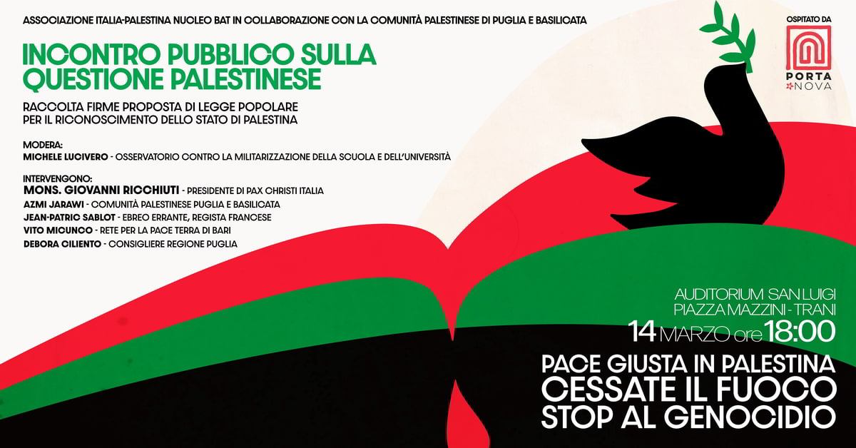 Pace Giusta in Palestina Trani 2024