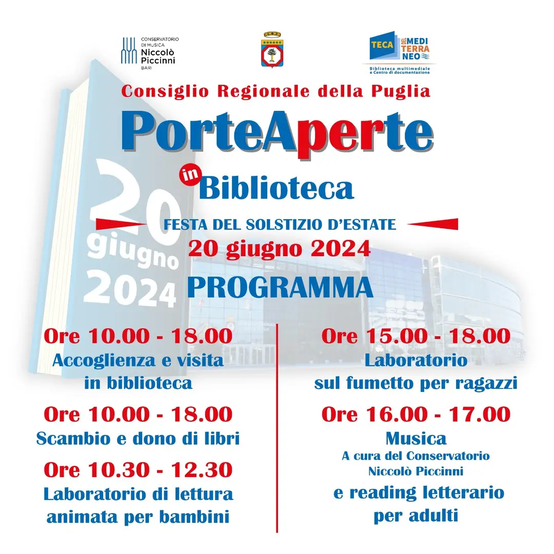 PorteAperte in Biblioteca Teca del Mediterraneo Puglia