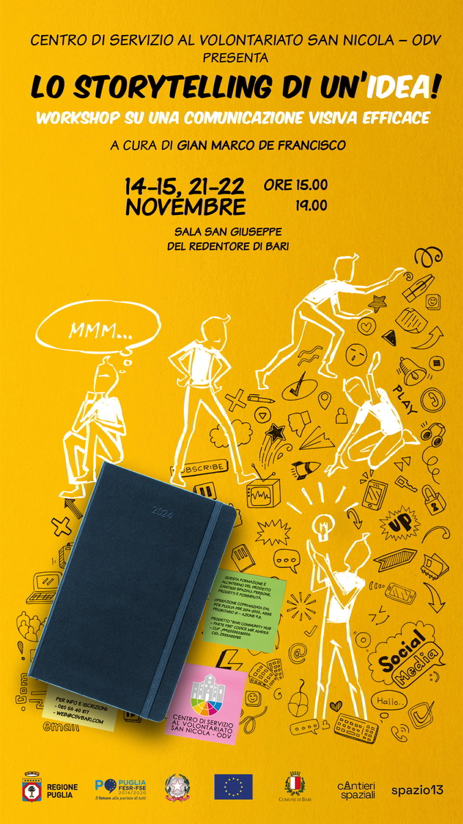 Reel corso Lo Storytelling di un'idea Cantieri Spaziali CSVSN