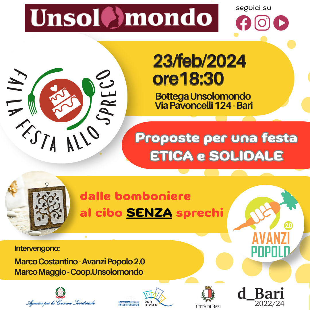 Unsolomondo Farina 080 Avanzi Popolo fare festa spreco